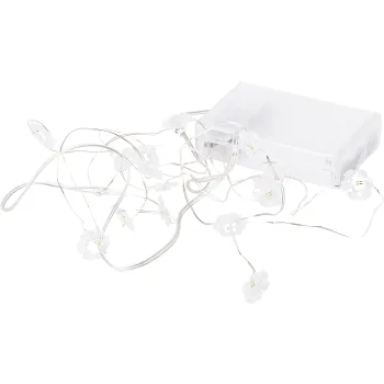 Trådslinga Snöflinga 15LED Batteri ICA.