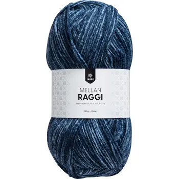 Garn Jeansblå Mellanraggi 100g Järbo.