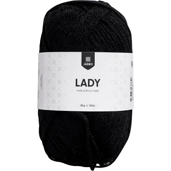 Garn Lady Svart 50g Järbo.