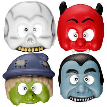 Halloweenmask barn 4 olika Festive.