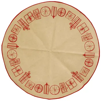 Julgransmatta Jute X-mas 100cm.