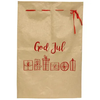 Julklappssäck God Jul 65x95cm.