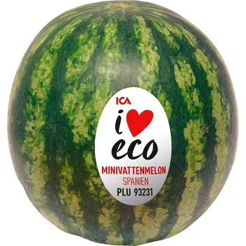 Vattenmelon Mini Ekologisk ca 2kg Klass 1 ICA I love eco.