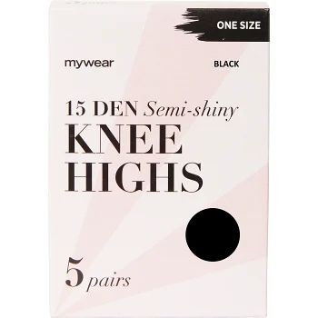 Knästrumpa 5p 15Den Svart Onesize mywear.