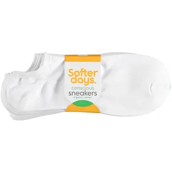 Strumpa sneaker 34-36 5p vit Softer Days.