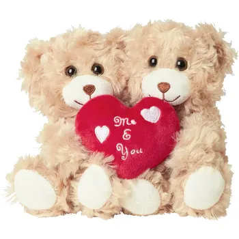 Björnpar med hjärta.