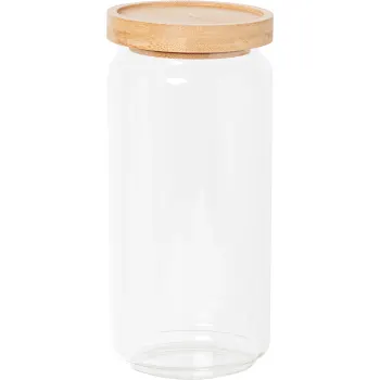 Glasburk med bambulock 19cm Zeline.