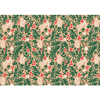 Julpapper Berry 0,7x3m.