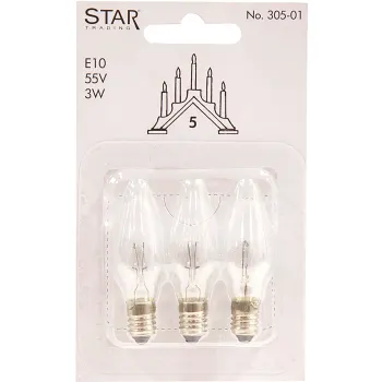 Reservlampa 3-p E10 55W 3W Star Trading.