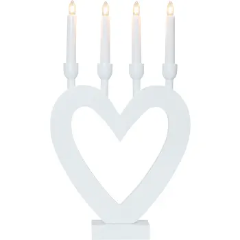 Elljusstake Dala Vit 4 ljus Star Trading.