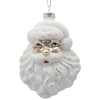 Julhänge tomtehuvud vit ICA.