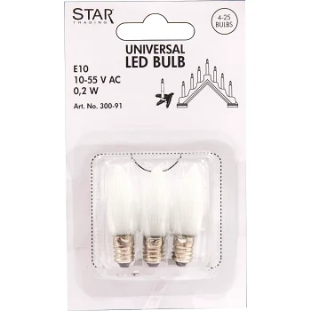 Reservlampa LED frost 3-p E10 10-55V Star Trading.