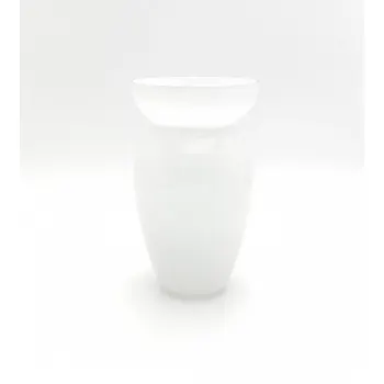 Glasvas vit hög 12cm.