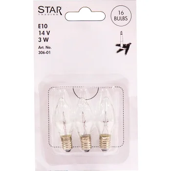 Reservlampa 3-p E10 14V Star Trading.