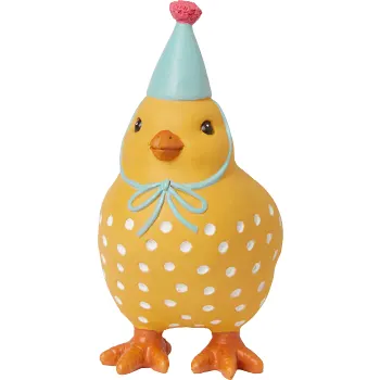 Kyckling 8,7cm med partyhatt Festive.