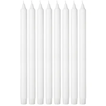 Kronljus vita 8p 35cm.