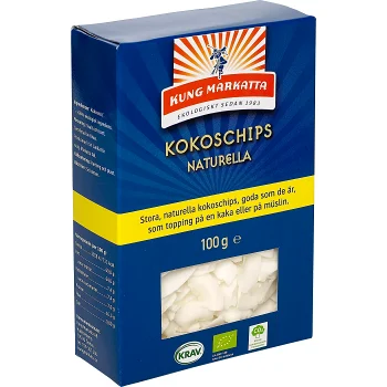 Kokoschips 100g KRAV Kung markatta.
