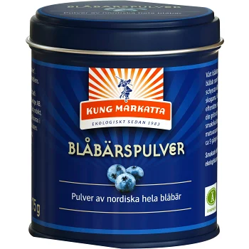 Blåbärspulver KRAV 75g Kung Markatta.