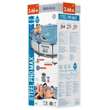 Rampool 366x76cm Steel Pro Max Bestway.