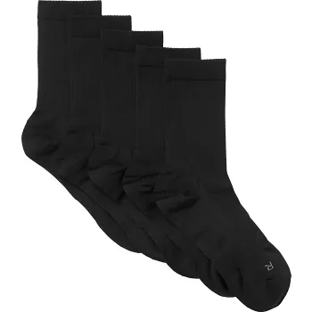 Sportsocka ribb 5p svart 41/45 mywear.