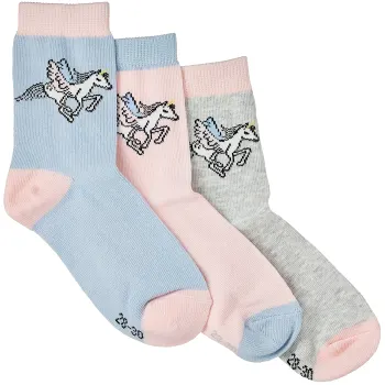 Strumpa 3p Enhörning 37/39 ICA I love eco.