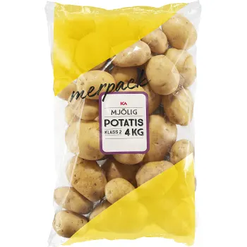 Potatis Mjölig 4kg Klass 2 ICA.