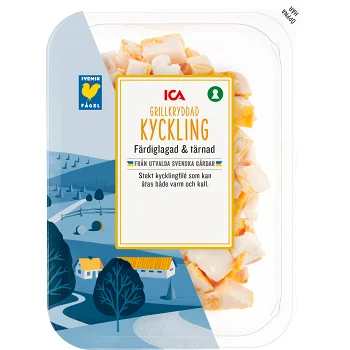 Kyckling Färsk Färdiglagad Tärnad Grillkryddad 200g ICA.
