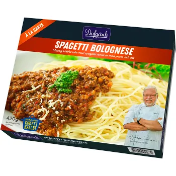 Spagetti bolognese 420g Dafgårds.