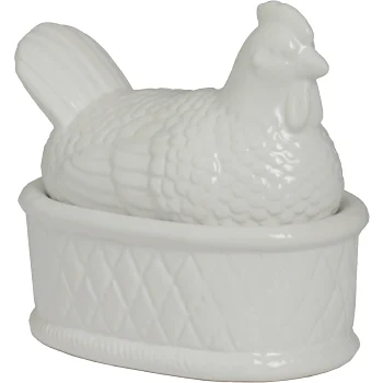 Äggömma Höna vit Festive.