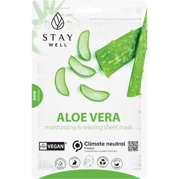 Ansiktsmask Vegan Sheet Mask Aloe 1-p Stay Well.