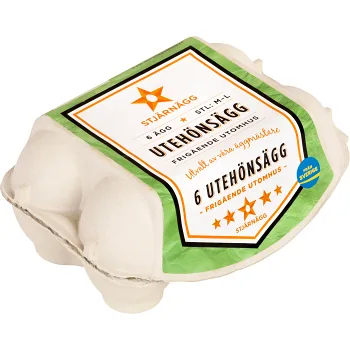 Ägg Frigående 6-p Stjärnägg.
