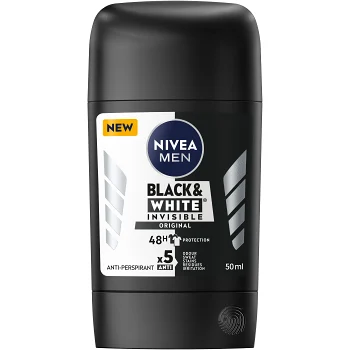 Antiperspirant Black&amp;White Original Deo Stick 50ml Nivea Men.