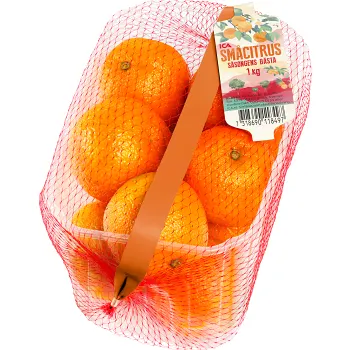 Småcitrus clementin i korg 1kg Klass 1 ICA.