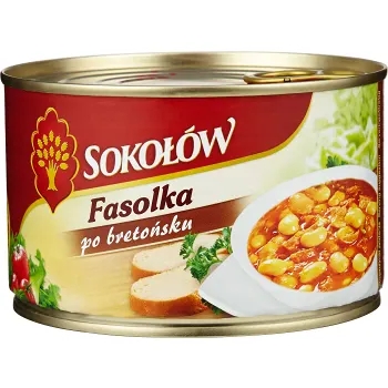 Bönor fläsk &amp; bacon Färdigmat 400g Sokolow.