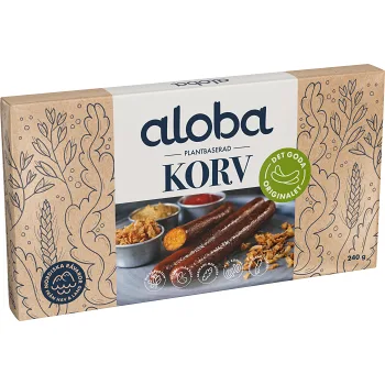 Plantbaserad korv original 240g Aloba.