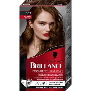 862 Natural brown Hårfärg 1-p Brillance Schwarzkopf.