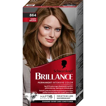 864 Varm brun Hårfärg 1-p Brillance Schwarzkopf.