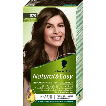 Hårfärg Natural &amp; Easy Äkta Kastanj Mellanbrun 570 1-p Schwartzkopf.