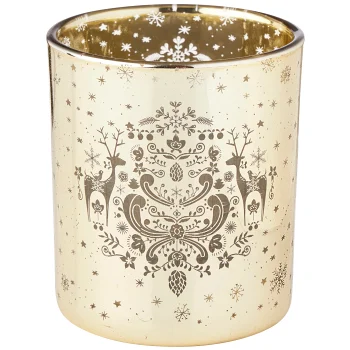 Ljuslykta Xmas guld ICA.