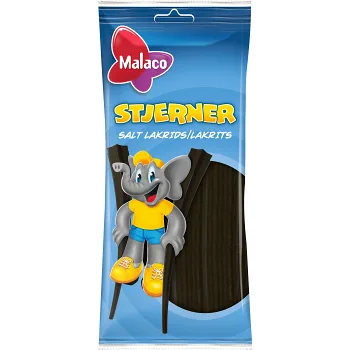 Saltlakrits Stjerner 92g Malaco.