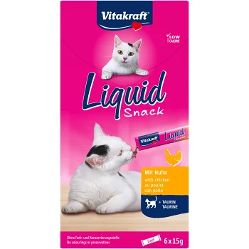 Kattgodis Liquid Snack Taurin 6-p 90g Vitakraft.