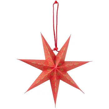 Stjärna Mini 20 cm röd / guld ICA.