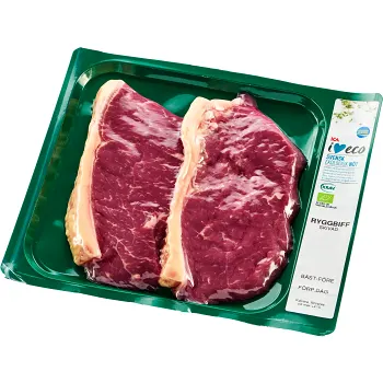 Ryggbiff skivad ca 400g KRAV ICA I love eco.
