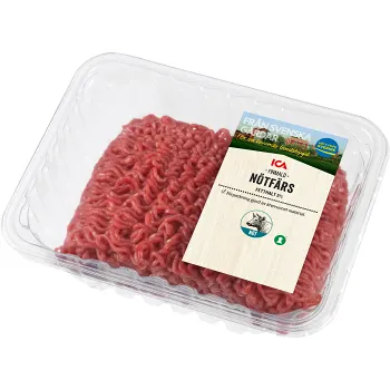 Nötfärs Färsk 5% 500g ICA.