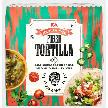 Soft tortillas Fiber Medium 8-p 320g ICA.