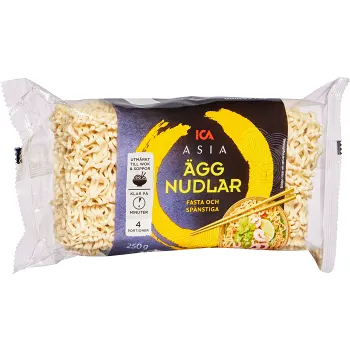 Äggnudlar 250g ICA Asia.