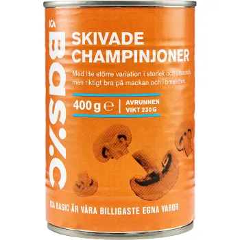 Champinjoner Skivade 400g ICA Basic.