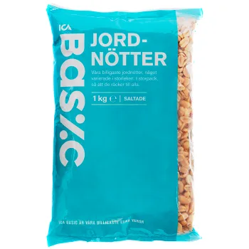 Jordnötter 1kg ICA Basic.