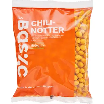 Chilinötter 500g ICA Basic.