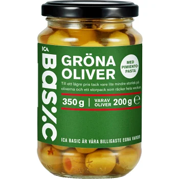 Oliver Gröna med Pimento 350g ICA Basic.